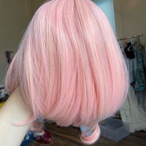 High Quality synthetic Light Pink Wig